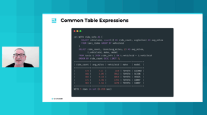 Simon Prickett from the CrateDB Academy explains Common Table Expressions